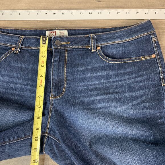 LEI Ashley Low Rise Slim Boot Womens Plus Jeans Size W40 x L30 Dark Wash Blue - Picture 3 of 8